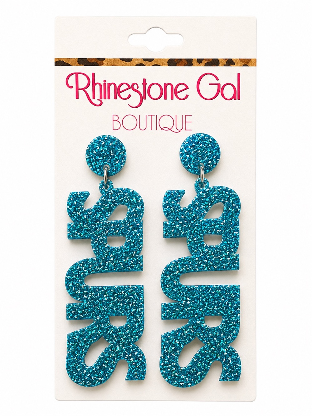 BRAND NEW WITH TAGS Blue Ice Spurs Acrylic Earrings